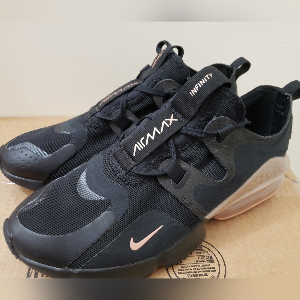 Nike Air Max Infinity, Women's size 9.5, Black/ Metallic Red Bronze